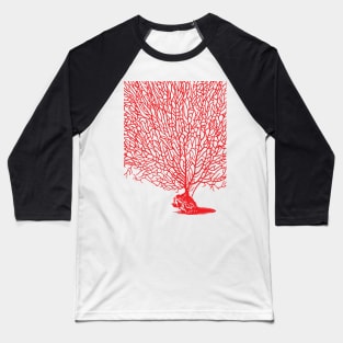 Red Sea Fan Coral Baseball T-Shirt